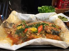 新品纸包鱼-庆峰龙虾烧烤(合肥一店)