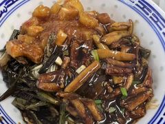 葱油肉丝拌面加辣酱-大时代美食面馆