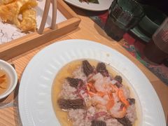 鲜虾肉沫蒸羊肚菌-甘思咪哚·云南艺术餐厅(天河广百店)