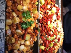 宫保鸡丁拼香辣清江鱼-锦尚阁烤鱼(望京新荟城店)