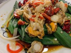 秋葵炝扇贝-新渝干锅辣鸭头(万年泉路店)