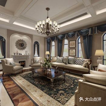 天邻湖景美式风格装修案例赏析！