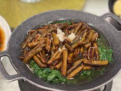 韭菜台炒鳝肚-怡园饭店-餐厅(四望亭店)