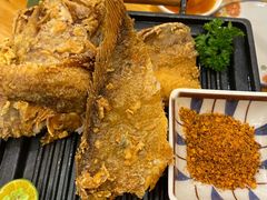 铁板秘制香辣黄鱼-桃太郎创作料理(大坪店)