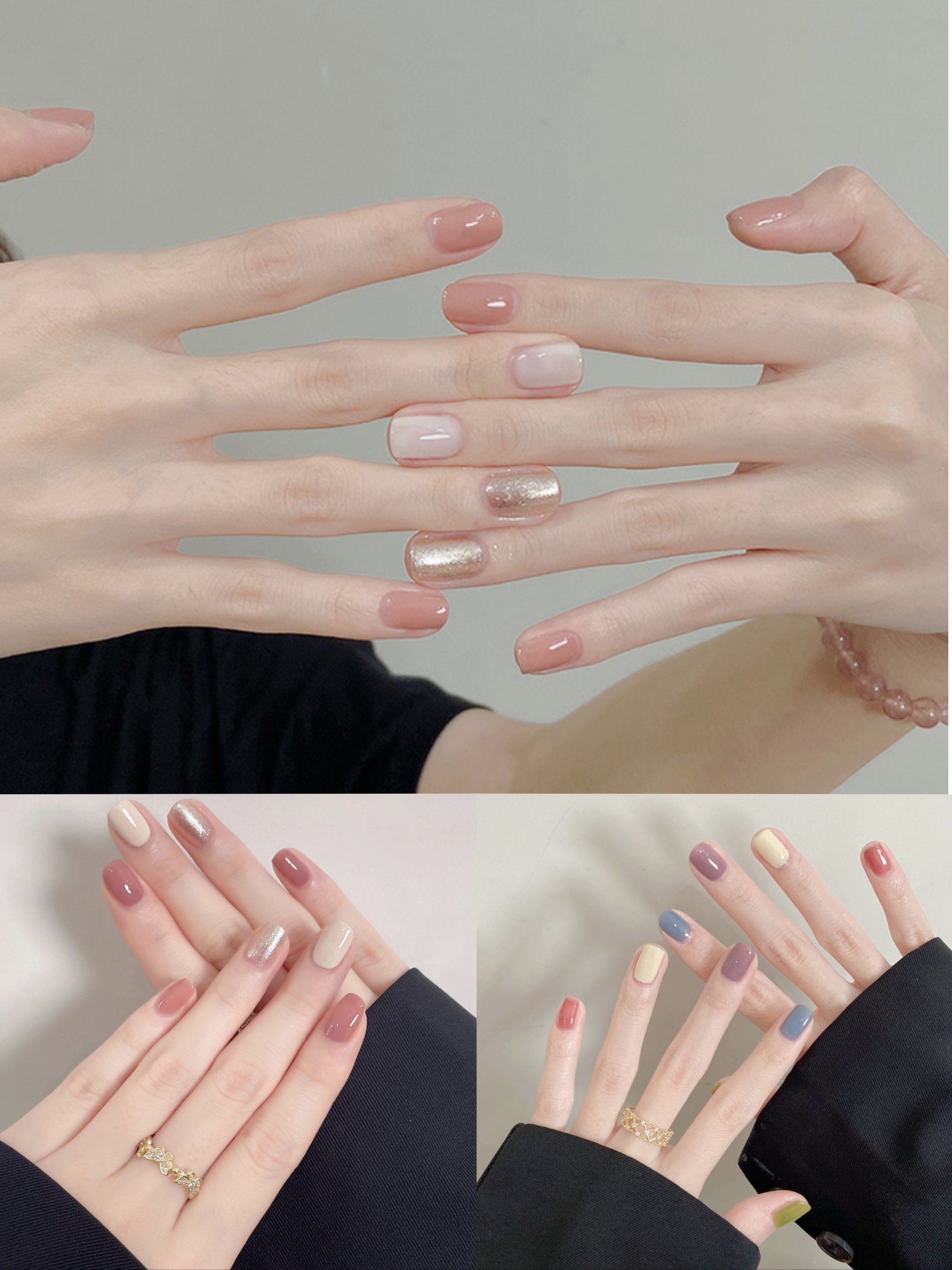 2023干净又简约,气质夏季美甲款式显白短甲推荐