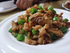 油渣炒辣椒-洪福饭店·十八年老店