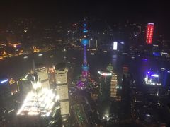 夜景-上海环球金融中心云端足球盛典