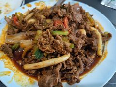 炒羊肉片-靖远牛记羊羔肉餐厅(丰源小区店)