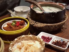 咸骨窝蛋菜心粥-南拳十三姨·潮汕砂锅粥(世纪金源店)