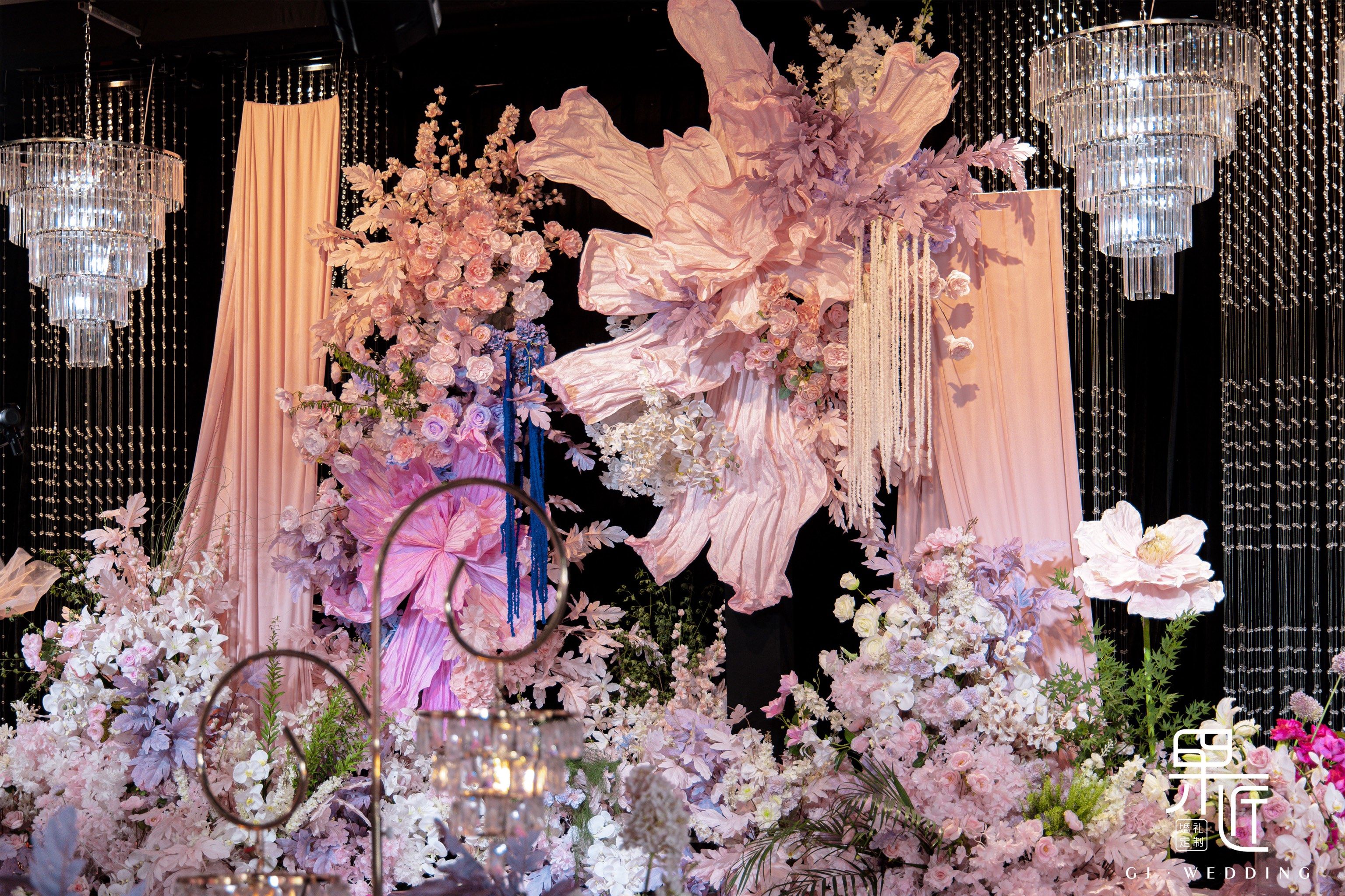 粉色系韩式婚礼色系太美啦9393