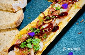 Grilled Beef Bone Marrow with Sour Bread