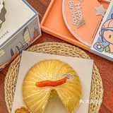 这块金沙红薯蛋糕也太秋天了吧！🍂