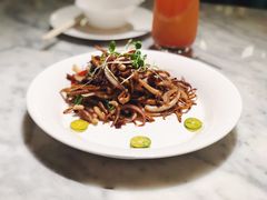 茶树菇炒鱿鱼-雀蓝川菜(星悦汇店)