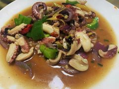 青椒炒鱿鱼-文仔海鲜馆