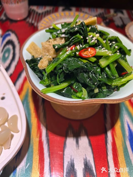丝路香妃清真餐厅·新疆菜菠菜面筋图片
