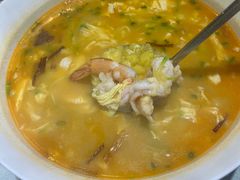 非遗手工鲜虾疙瘩汤-品味居·首店·大连鲜活海鲜大连菜(东港店)