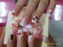 可爱天使小熊-星美甲