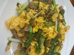 香葱白蘑炒柴鸡蛋-大清花饺子(山庄店)