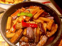 鱼香年糕炒茄子-涌上外婆桥(南塘店)