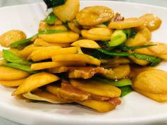 芡菇咸肉炒青蒜-淮扬印象(红莲大厦店)