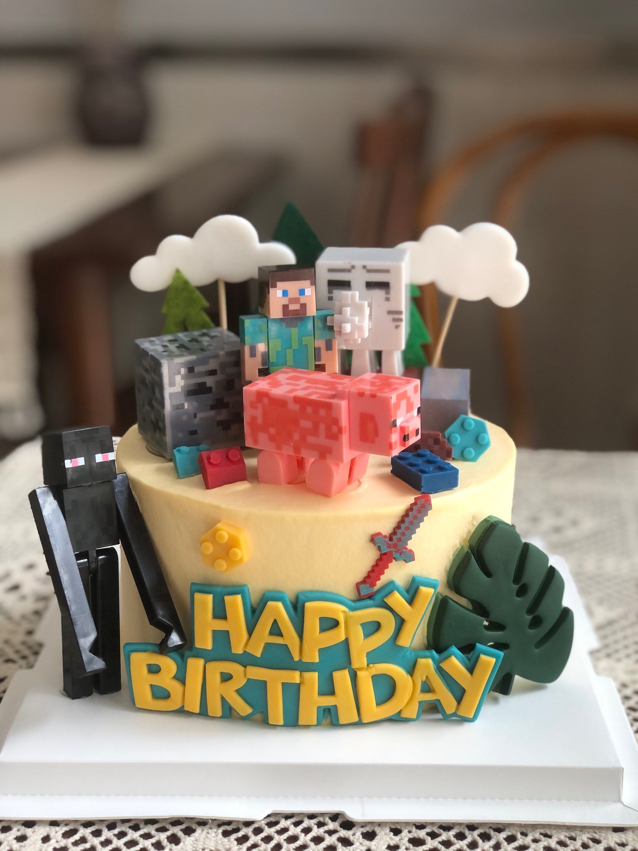 我的世界主题蛋糕