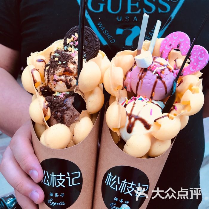松枝记冰淇淋鸡蛋仔奥利奥图片