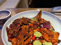 腊八蒜炒猪肝-95号酱骨·一块豆腐(展春园西路店)
