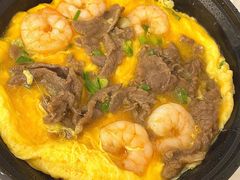 滑蛋牛肉虾仁饭-有章牛杂(石厦店)