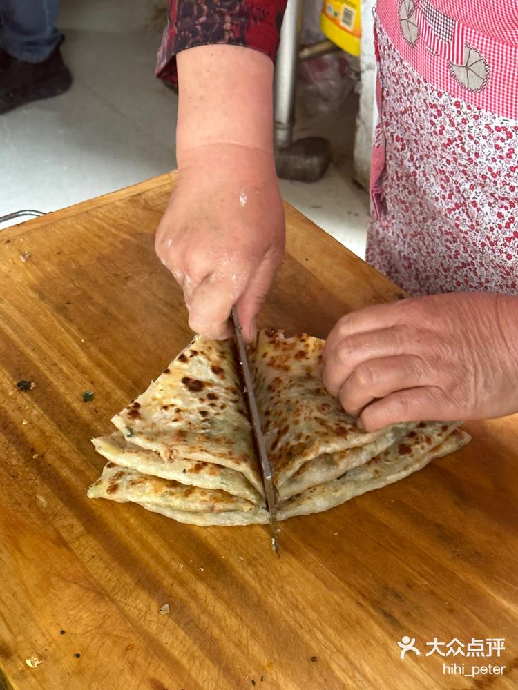 在三门县吃的一家麦饼分量很足