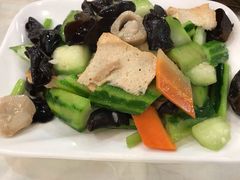 胜瓜黑木耳素柳片-三德素食馆