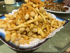 蛋黄肉松白玉菇-大眼锅贴水饺(河东店)