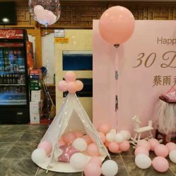 -宝宝百日宴周岁生日派对气球布置策划