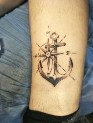 腿部-怪咖纹身刺青