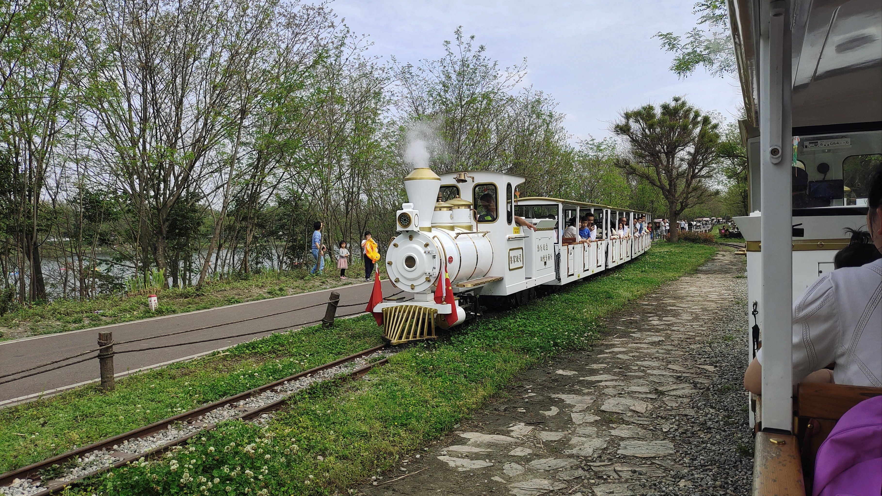 孩子很喜欢的小火车,心心念念终于来了#公园里的小火车