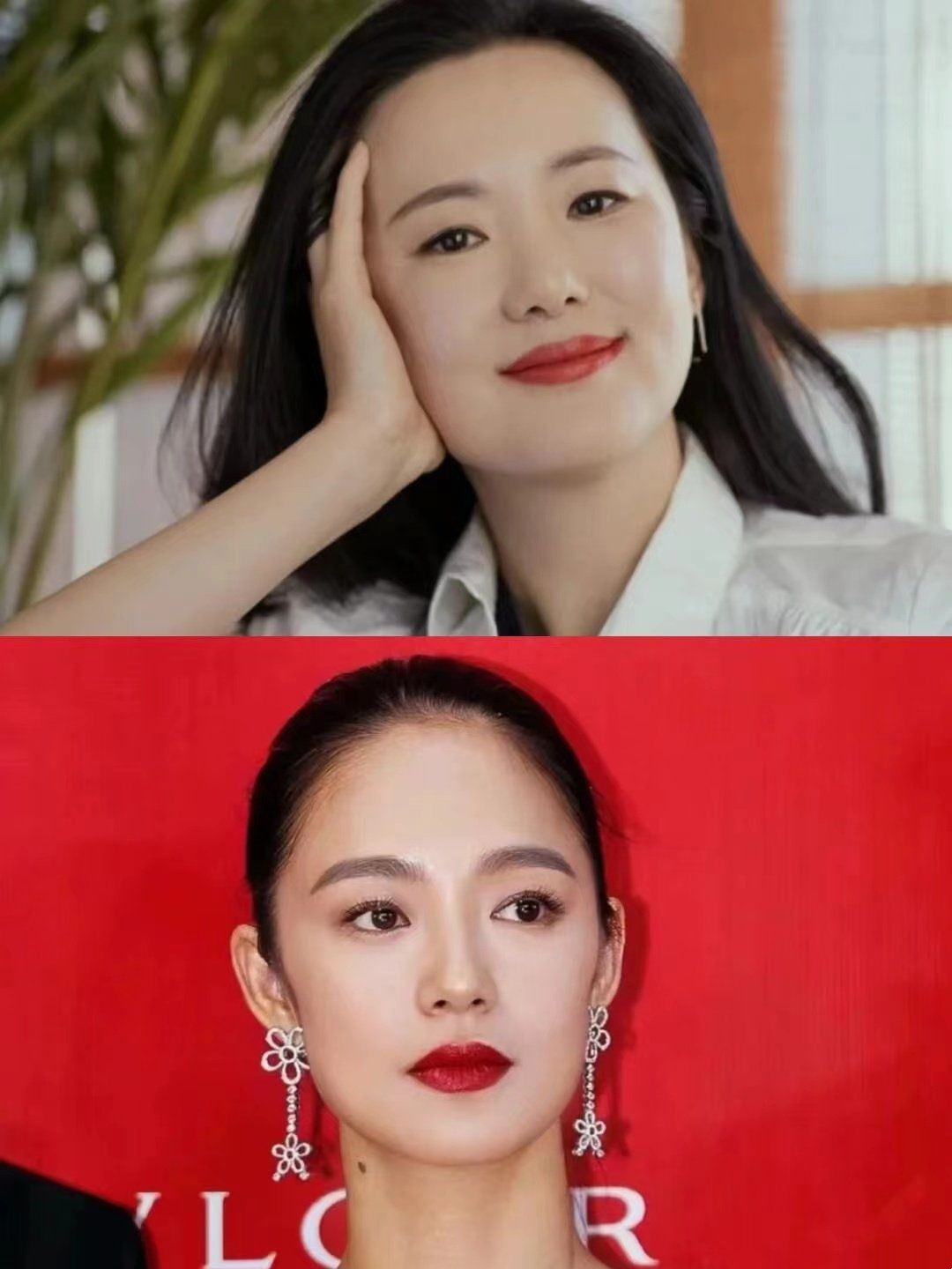 她们的脸型如满月般圆润,双眼皮如同弯月,眼中流露出一种淡然而深邃的