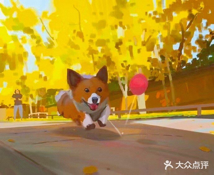 秋日里的狗狗
