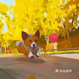 秋日里的狗狗