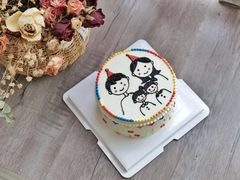 简笔画头像手绘蛋糕-艾加柒克蛋糕茶歇甜品台(春熙路店)