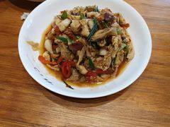火腿炒农家豆腐皮-辣公子·千岛湖私房菜(滨江店)