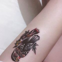 腿部-明星刺青·洗纹身