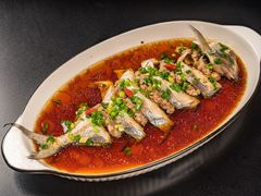 葱油鲳鱼蒸肉饼-五马集·海鲜·温州大牌档(黑金冠五马街十字路口店)