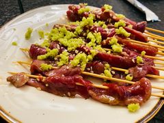 山葵湿辣牛肉（五分熟）-何妹湿辣牛肉·粤式烧烤砂煲(桂雅路店)