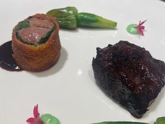 法式鸭肝乳鸽卷-上海兴国宾馆香樟园西餐厅