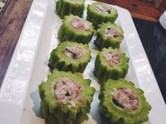 苦瓜酿肉-好汉锅园林秘制老火锅 柴火霸王鸡(金沙店)