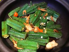 干菜肉末炒秋葵-闽上鲜·福建菜(龙湖滨江天街店)