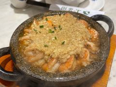 石板蒜蓉虾-小菜园新徽菜(南京秦淮龙蟠汇店)