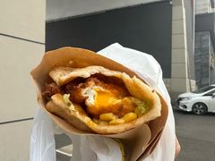 -小红车炸蛋葱油饼