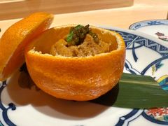香橙香箱蟹佐海胆醋冻-鮨鳳