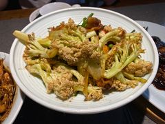干锅有机花菜-老头儿油爆虾(星光一期店)