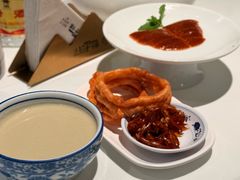 豆汁配焦圈-北平楼·烤鸭·北京菜(牡丹园店)